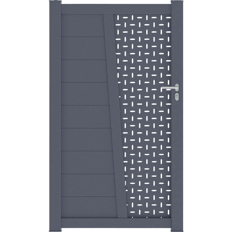 Portillon aluminium Pise décor Oblong - Extérieur
