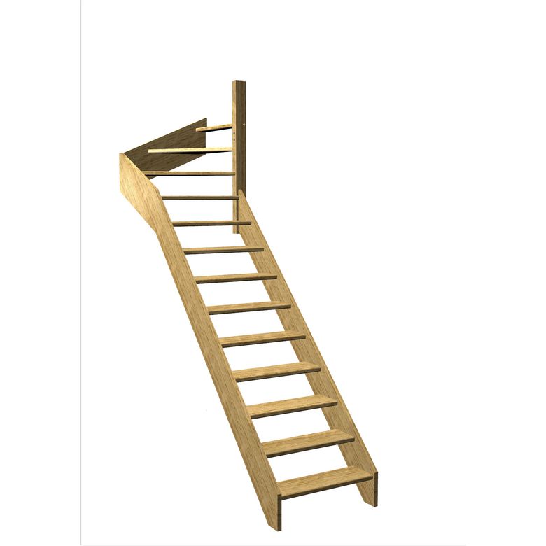 Escalier Aria quart tournant haut sans rampe | Lapeyre