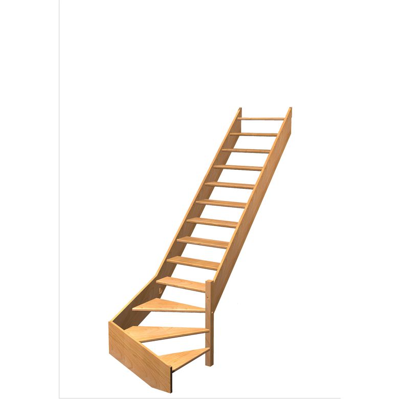 Escalier Aria quart tournant bas sans rampe | Lapeyre