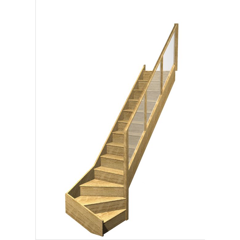 Escalier Faubourg quart tournant bas rampe Emerence | Lapeyre