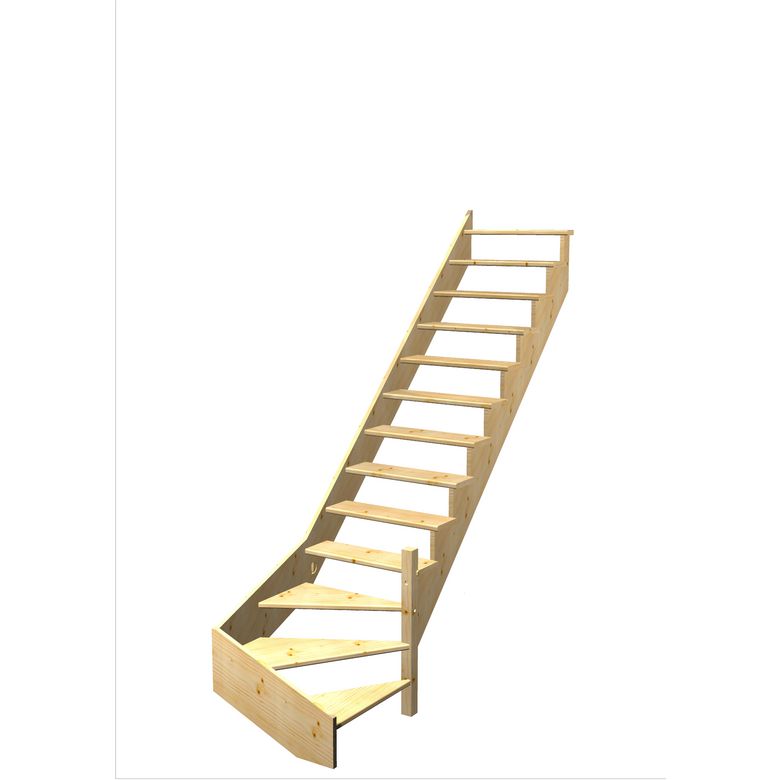 Escalier Ouessant quart tournant bas sans rampe | Lapeyre