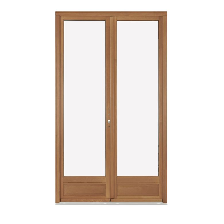 Porte-fenêtre ODE PIN sur-mesure lasure+F4 | Lapeyre