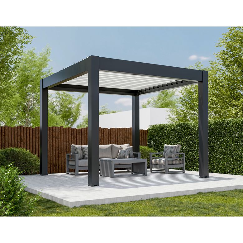 Pergola aluminium bioclimatique autoportante Elaura  | Lapeyre