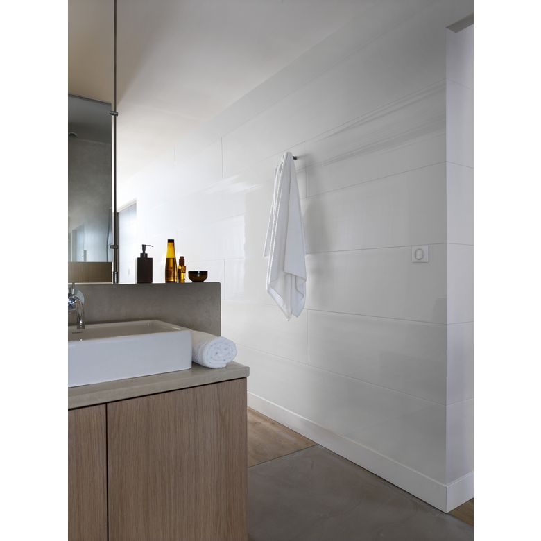  Lambris  PVC  Attitude blanc  brillant  Salle de bains