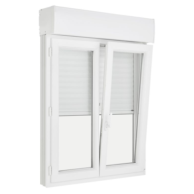 Fenêtre oscillo-battante Pria PVC avec volet roulant intégré  - Fenêtres - Lapeyre