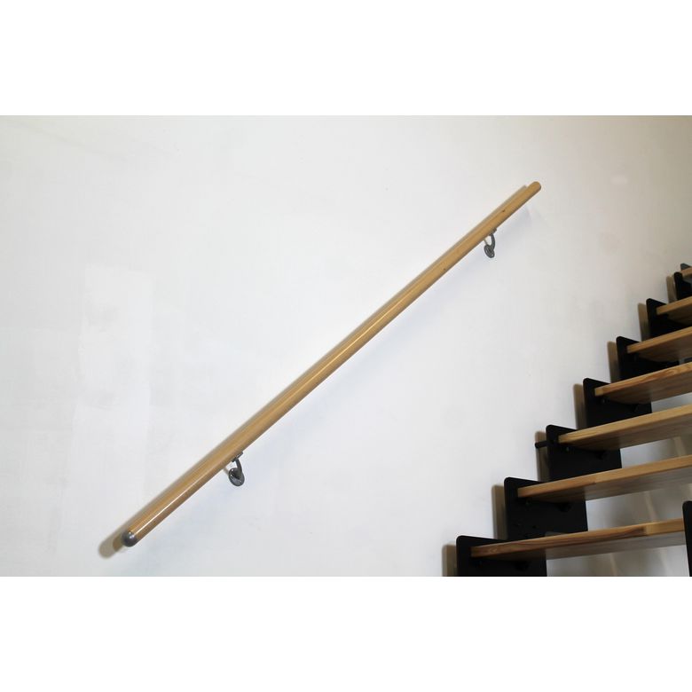Main courante cylindrique en bois - Escaliers