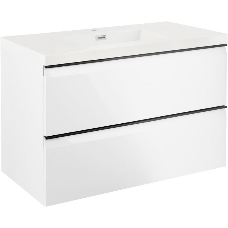 Meuble bas Ytrac avec plan en résine Salle de bains