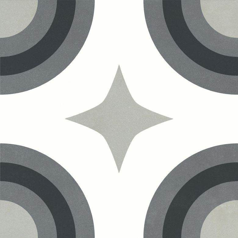 Carrelage décor HELIOS quart cercle 20,3 x 20,3 cm - Carrelage - Lapeyre