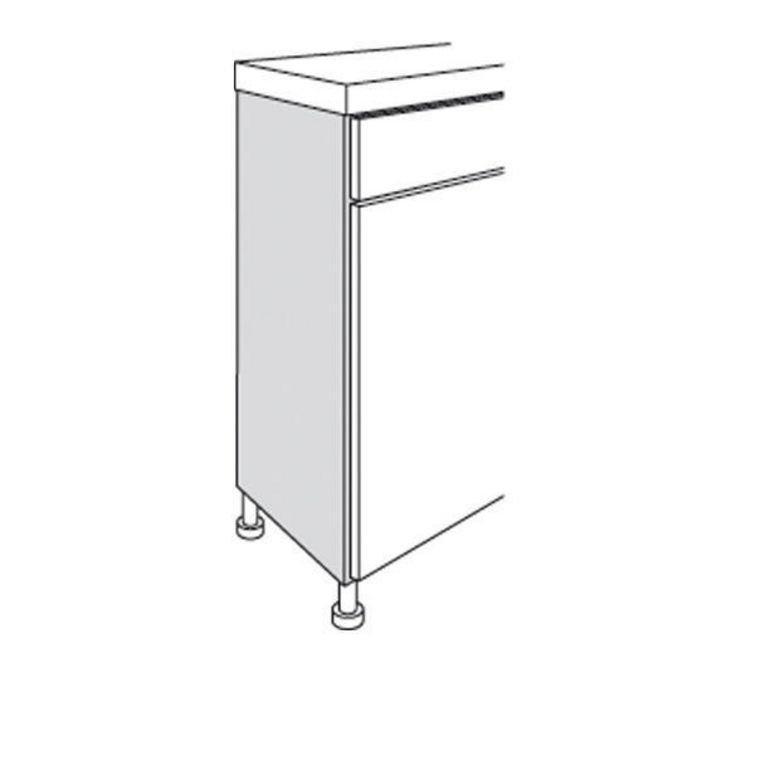 Coté décors meuble bas finition des éléments L.61 cm - Cuisine