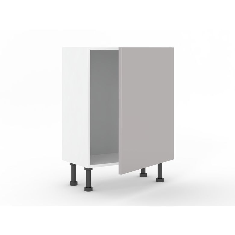 Meuble bas gain de place 1 porte, 2 tablettes Cuisine Lapeyre